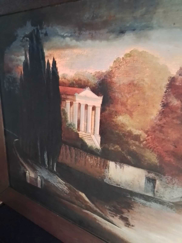 Old Framed Oil on Canvas Painting in Arts & Collectibles in City of Toronto - Image 3
