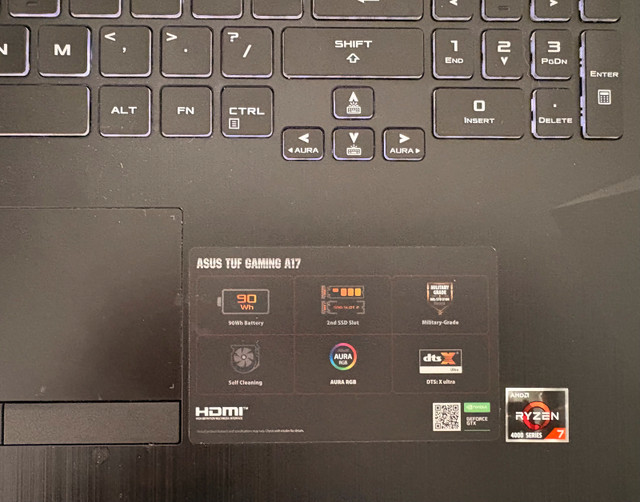 Asus Tuf A17 gaming laptop in Laptops in Markham / York Region - Image 3