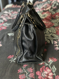 Black and gold handbag