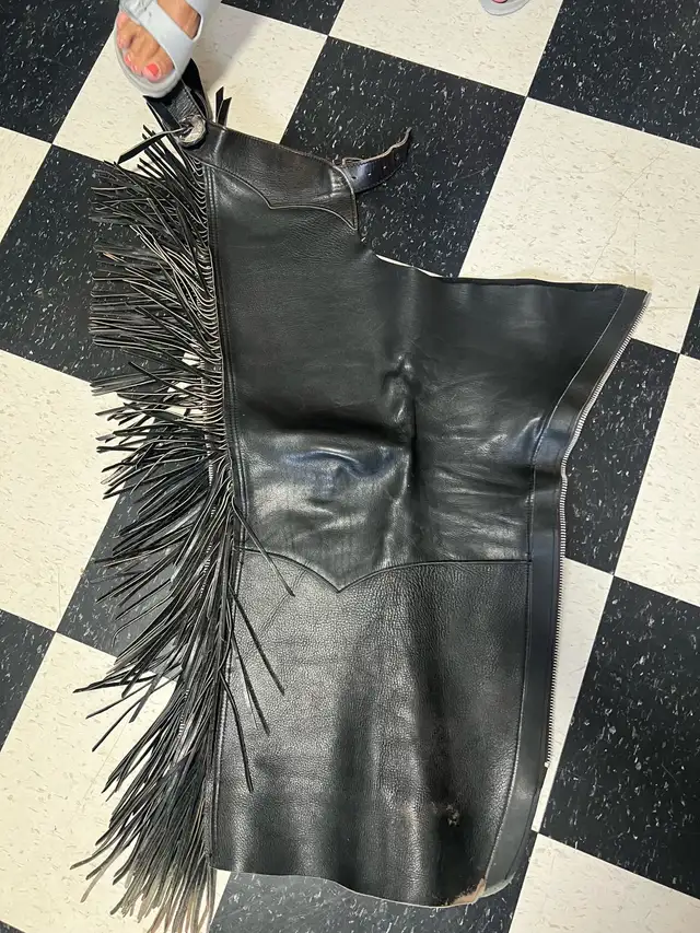 Harley Leathers Jacket and Chaps size small/medium size 1063351295790593122