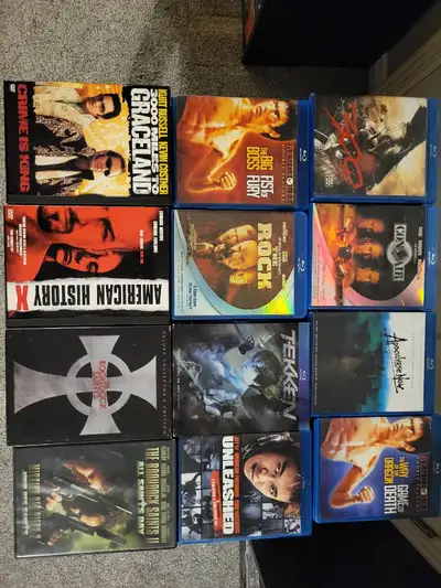 Action Movies Blu-Rays And DVDs, $5 Each, View more