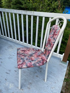 Ensemble de chaise en métal blanc, solide, View more