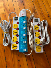 3 Surge Protector Multi-Outlet Power Bars
