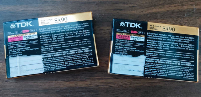 5 TDK Chrome Compact Cassettes NOS  in Other in Calgary - Image 2