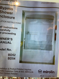 Mirolin tub/shower door