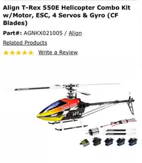 Align T-Rex 550E Helicopter Combo Pack