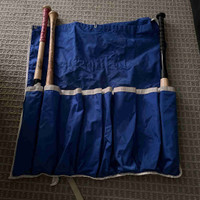 Fence Hanging Bat Bag Caddy for Baseball and Softball Teams 