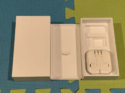Empty box for iPhone 6 Gold 64GB. Includes earphones.