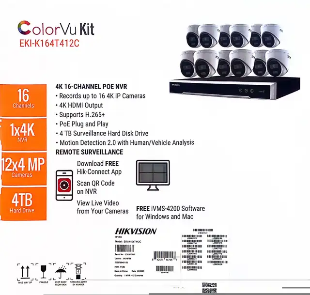 EKI-K164T412 Hikvision NVR kit @Angel Electronics Mississauaga  in Cameras & Camcorders in Mississauga / Peel Region - Image 11