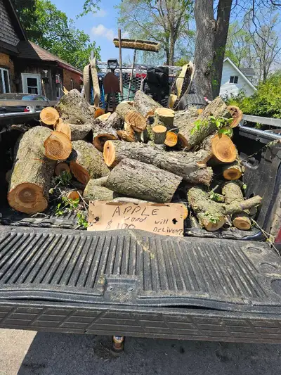 Small full size pickup truck load Of apple wood 2 trees worth Great for smoking