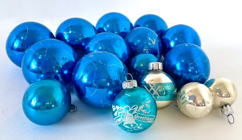 Lot de 30 boules de Noël assorties Alpine Vieux rose - Boule et déco de sapin