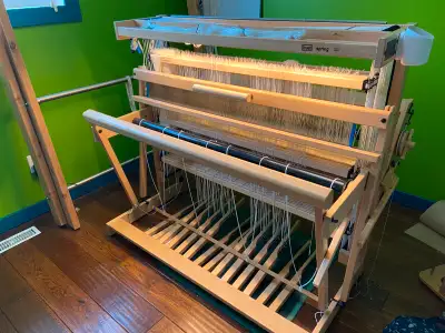 Louët Spring floor loom, 12 shafts 110cm/43" weaving width, View more
