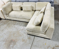 Sofa sectionnel Corduroy Beige BRAND NEW 