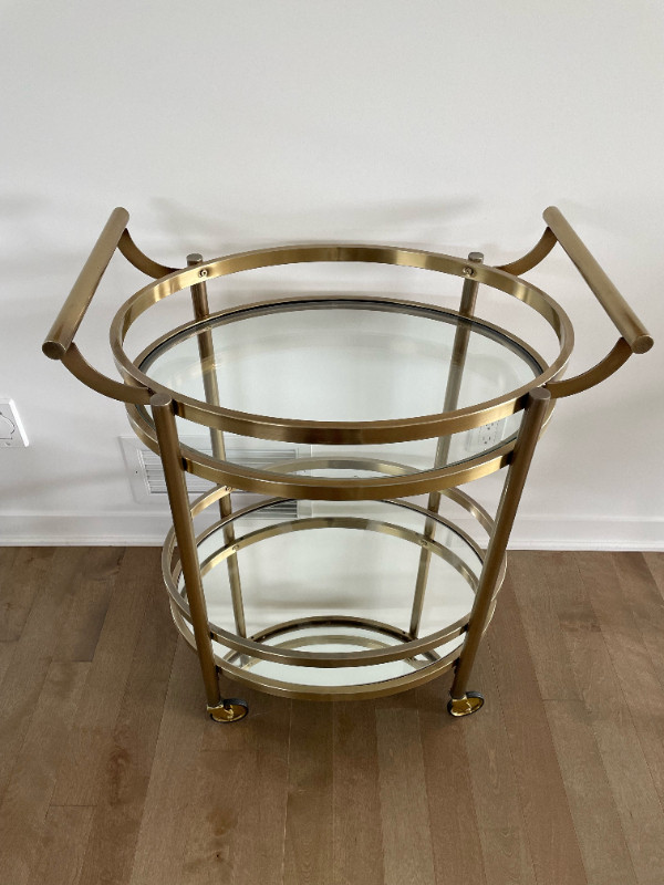 Bar Cart Brass Gold dans Autre  à Laval/Rive Nord - Image 2