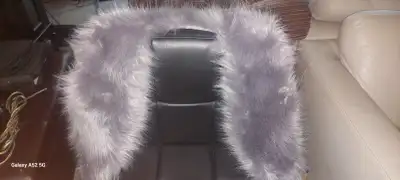 Womens Fuzzy Toss Over Coat- Queens Closet As New, View more