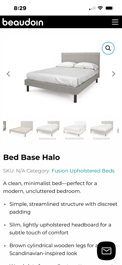 King Size Platform Bed Frame. Canadian Made company Beaudoin for more information. Less than a year...