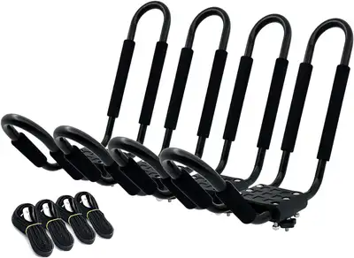 【Kayak Roof Racks】This kayak carrier designed to mount on virtually all crossbars and load bars on t...