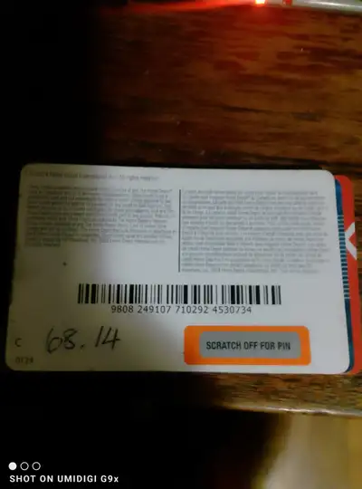 Home Depot in-store credit/gift card, View more