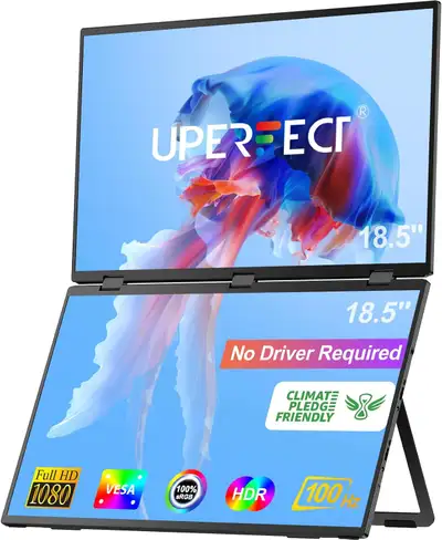 Ecran double d'ordinateur UPPERFECT de 18.5, View more