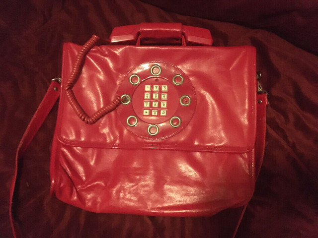 Vintage Telephone red leather purse handbag  in Women's - Bags & Wallets in Kingston