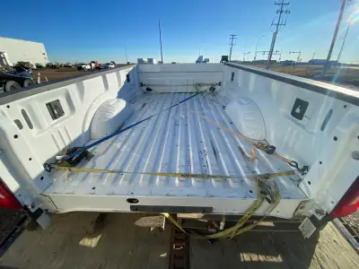 Have 8ft box no bumpers for 2023 Ford F350 has small scratch over wheel well and broke tail light on...