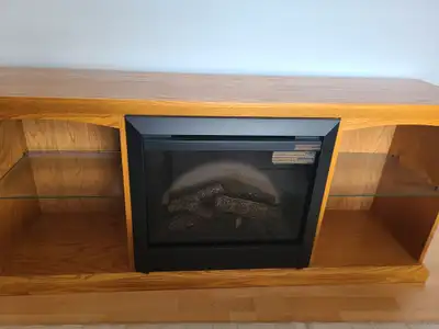 Meuble de TV avec foyer décoratif, View more