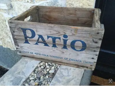Vintage Wooden Patio Soda Drink Crate, View more