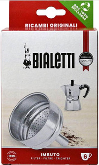 NEW Bialetti IMBUTO 6-Cup Funnel Filter