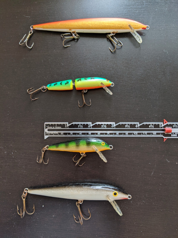 4 Rapala Lures - Original Floating, Jointed, CountDowns