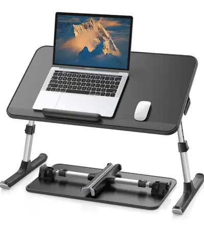 New Leather Adjustable Laptop Stand for Bed/Black 20.5"x11.8", View more