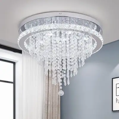 Modern LED Flush Mount Chandelier - Cool White | New, View more