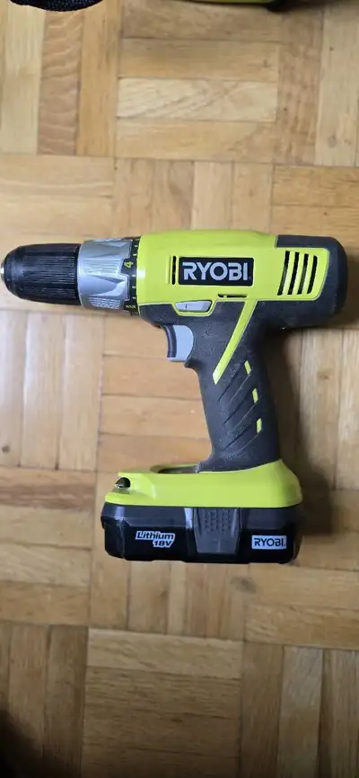 Ryobi Drill and impact driver cordless set, View more