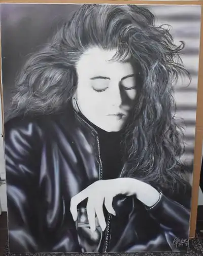 Paul Archer Airbrushed Painting - 1989 - Portrait - Original - 3, View more