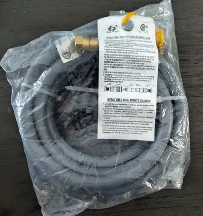 Natural Gas Grill Hose 12FT 1/2 inch ID (no extra adapters) for Low Pressure Appliance, BBQ Grill, F...