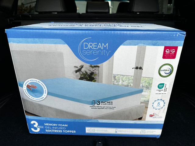 Brand New DreamSerenity 3” Queen Memory Foam Topper  in Bedding in Kelowna - Image 2