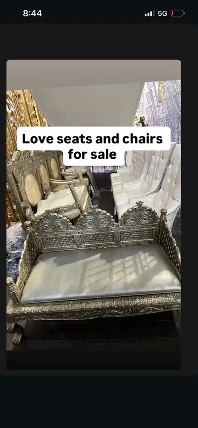 Wedding event  Love Seat and Chairs, View more