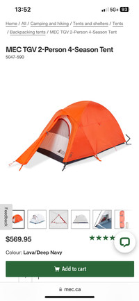 Tent 2 person 3-4 season