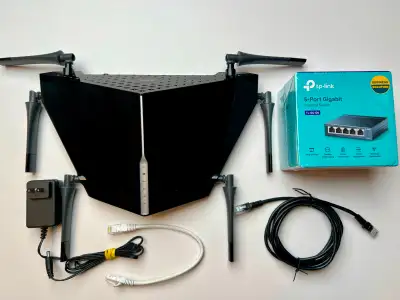 OpenWRT + AdGuard Home (D-Link DIR-890L) + NEW Gigabit Switch, View more