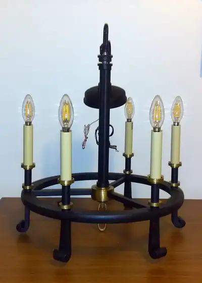 ♻️ 6 LED CANDLE PENDANT LIGHT w/ SHADE by RESTORATION HARDWARE ♻, View more