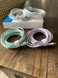4 Ten Foot Iphone Charge Cables (Fast charge to Lightening)