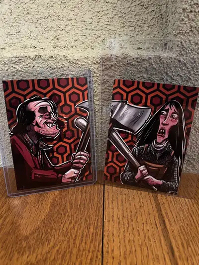 Brand new in protective sleeves. Never removed. Guaranteed mint condition. This 2 card matching set...