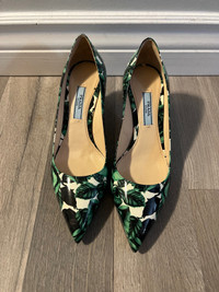 Prada floral heels pumps shoes