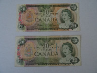 1979 Canadian 20 Dollar Bills X 2