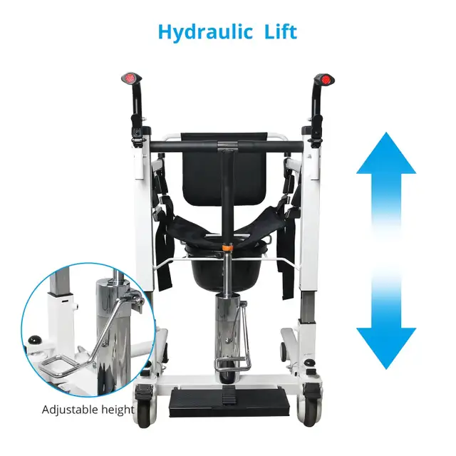 Garvee Patient Lift Transfer Wheelchair, Portable Bathroom  Chai in Health & Special Needs in City of Toronto - Image 8