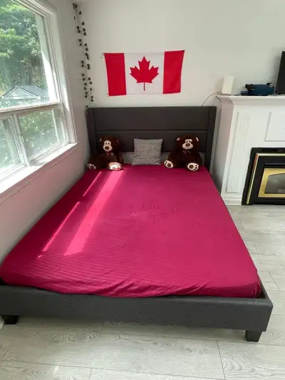 queen size bed and mattress , View more