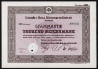 1940 Daimler Mercedes Stock Certificate, Free S/H