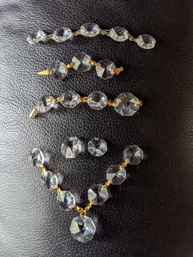 CHANDELIER - 12 CANDLE - 811 CRYSTALS ON SOLID BRASS FRAME in Indoor Lighting & Fans in City of Toronto - Image 11