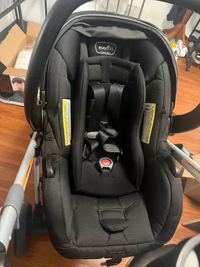 Excellent condition. Comes with stroller, seat for toddler, base with baby carseat.