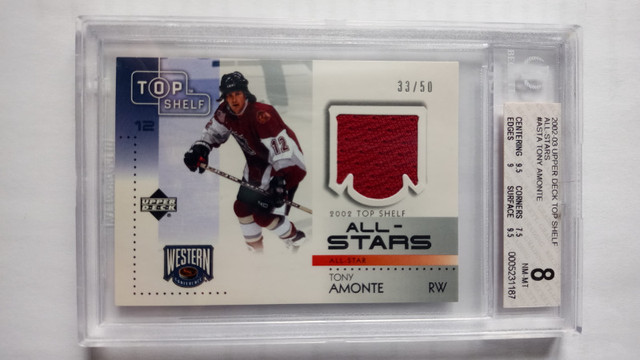 Tony Amonte Top shelf 2002 NHL All-star GU jersey /50 BGS NM-MT in Arts & Collectibles in St. Catharines - Image 2