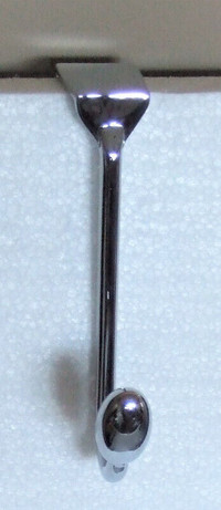 CONTEMPORARY POLISHED CHROME OVER-THE-DOOR CLOTHING HOOK